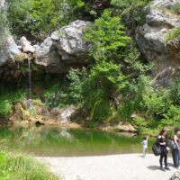 hiking at drimonas waterfalls